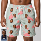 Men's Salmon Soiree Custom Face Beach Shorts
