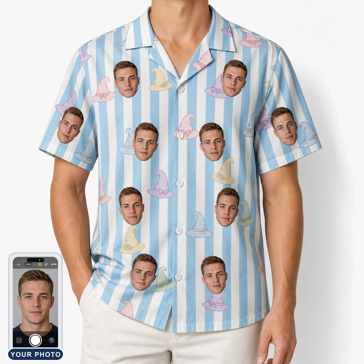 Men's Wicked Peaks Custom Face Hawaiian Shirt