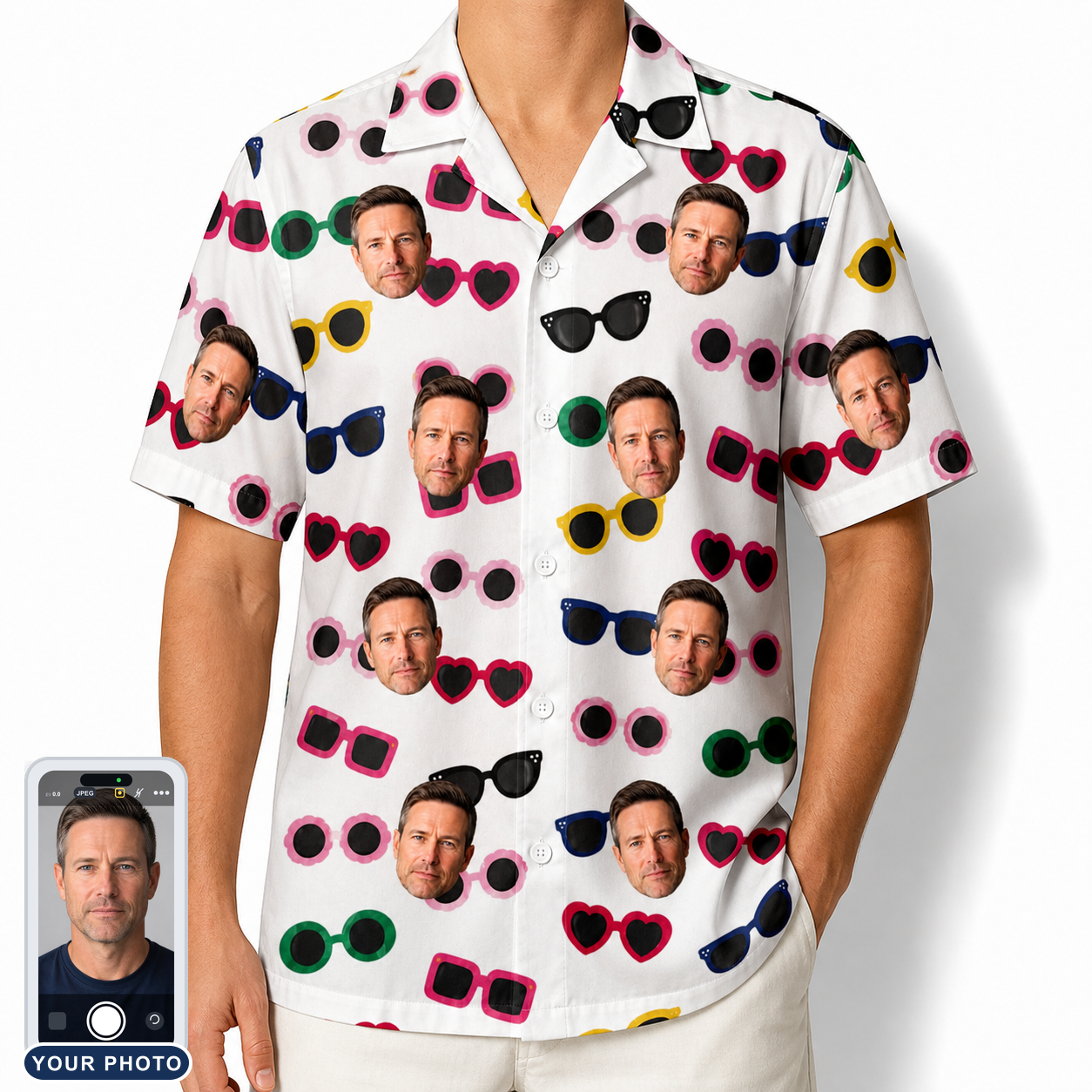 Men's Vow Visors Custom Face Hawaiian Shirt