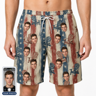 Men's Deckchair Daydream Custom Face Beach Shorts