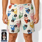 Men's Bandana Banter Custom Dog Face Beach Shorts