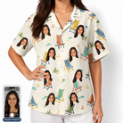 Women's Seaside Sitters Custom Face Hawaiian Shirt