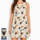 Women's Knotty Companions Custom Dog Face Tank Dress