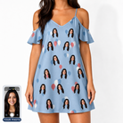 Women's Betsy Bounce Custom Face Off-Shoulder Dress