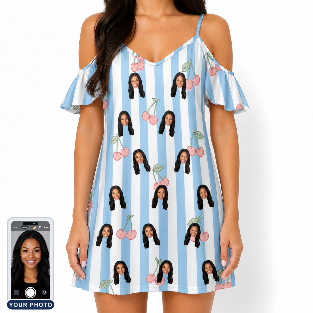Women's Orchard Oddball Custom Face Off-Shoulder Dress