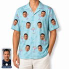 Men's Cork Kisses Custom Face Hawaiian Shirt