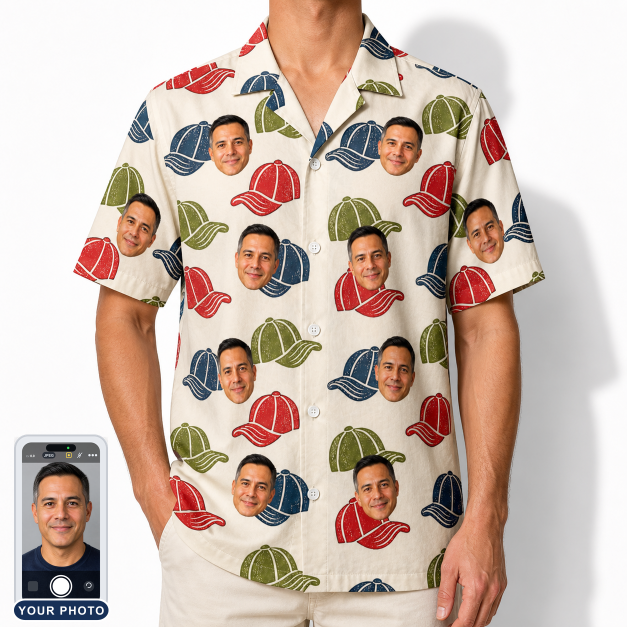 Men's Brim Bonds Custom Face Hawaiian Shirt