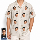 Men's Santa Satchels Custom Face Hawaiian Shirt