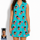 Women's Razzle Riot Custom Face V-Neck Dress
