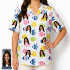 Women's Guppy Gyrations Custom Face Hawaiian Shirt