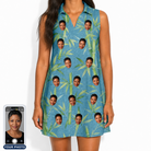 Women's Cane Cabaret Custom Face V-Neck Dress