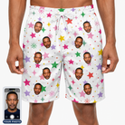 Men's Confetti Comets Custom Face Beach Shorts