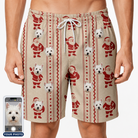 Men's Jolly Jingle Custom Dog Face Beach Shorts