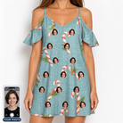Women's Cane Carousel Custom Face Off-Shoulder Dress