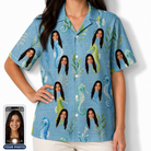 Women's Sea Pony Society Custom Face Hawaiian Shirt