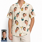 Men's Mango Matrimony Custom Face Hawaiian Shirt