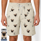 Men's Arachnid Antics Custom Dog Face Beach Shorts