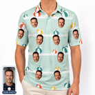 Men's Beach Ballad Custom Face Polo Shirt