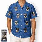 Men's Kibble Cartography Custom Dog Face Hawaiian Shirt
