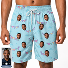 Men's Festoon Fling Custom Face Beach Shorts