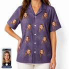 Women's Spider Social Custom Face Hawaiian Shirt