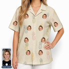 Women's Fruitful Foursome Custom Face Hawaiian Shirt