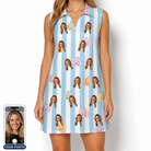 Women's Harvest Haunters Custom Face V-Neck Dress