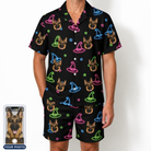 Men's Moonlit Millinery Custom Dog Face Shirt & Shorts Set
