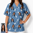 Women's Plume Parade Custom Face Hawaiian Shirt