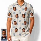 Men's Scallop Serenade Custom Face Polo Shirt