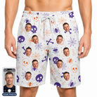 Men's Skull Shuffle Custom Face Beach Shorts