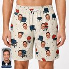Men's Smoke Signals Custom Face Beach Shorts