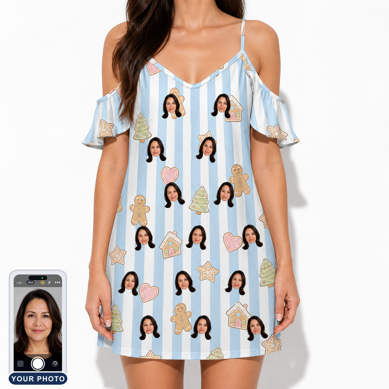 Women's Spice Sprites Custom Face Off-Shoulder Dress