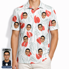 Men's Heartleaf Heat Custom Face Polo Shirt