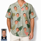 Men's Trimmed Tannenbaums Custom Face Hawaiian Shirt