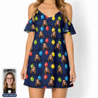 Women's Stringlight Soirée Custom Face Off-Shoulder Dress