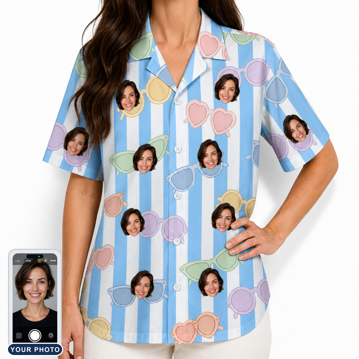 Women's Papa Polarizers Custom Face Hawaiian Shirt