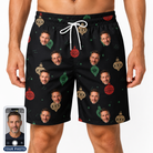 Men's Cranberry Charms Custom Face Beach Shorts