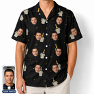 Men's Frosted Flutes Custom Face Hawaiian Shirt