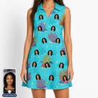 Women's Anemone Amour Custom Face V-Neck Dress