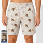 Men's Skein Snoopers Custom Cat Face Beach Shorts