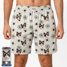 Men's Tangle Terror Custom Cat Face Beach Shorts