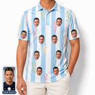 Men's Seahorse Serenade Custom Face Polo Shirt