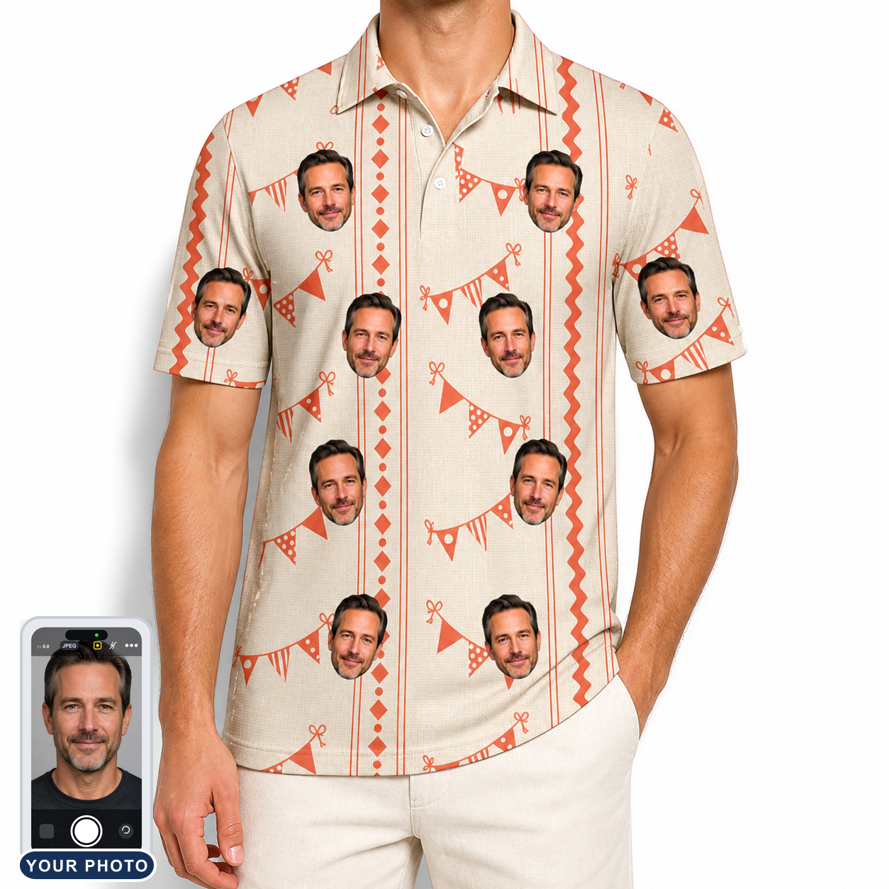 Men's Grand Gathering Custom Face Polo Shirt