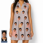 Women's Flurry Fanfare Custom Face V-Neck Dress