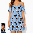Women's Sprinkle Scoops Custom Face Off-Shoulder Dress