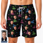 Men's Moonlit Millinery Custom Face Beach Shorts