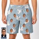 Men's Ivory Coo Custom Face Beach Shorts