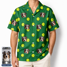 Men's Tennis Tails Custom Dog Face Hawaiian Shirt