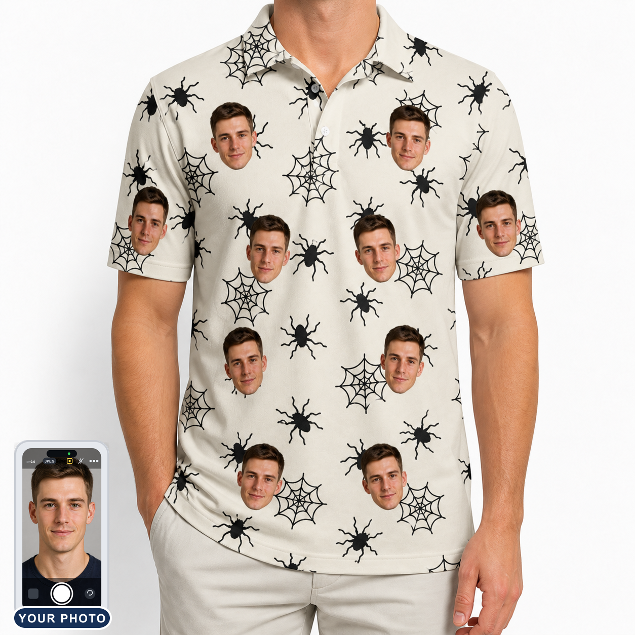 Men's Tangle Terror Custom Face Polo Shirt